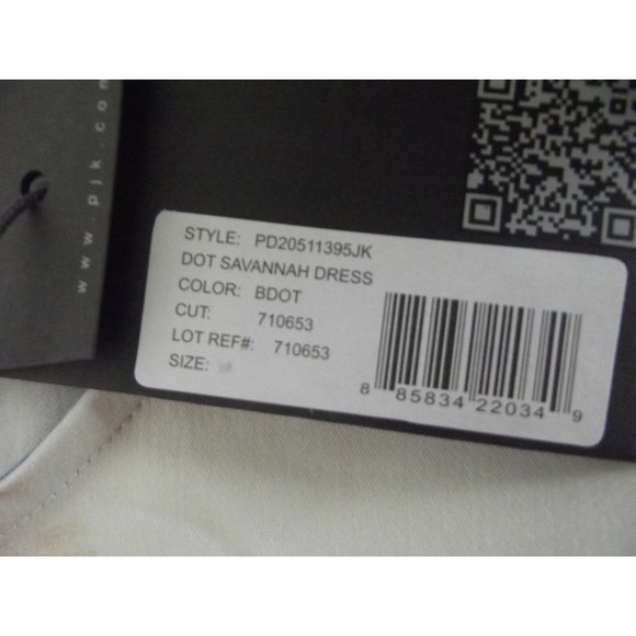 PJK Jr. Size Small White Purple-Blue Geo Dot Print Sleeveless Sheath Dress - Picture 12 of 12